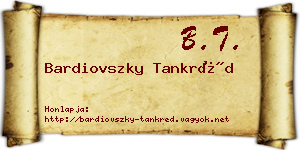 Bardiovszky Tankréd névjegykártya
